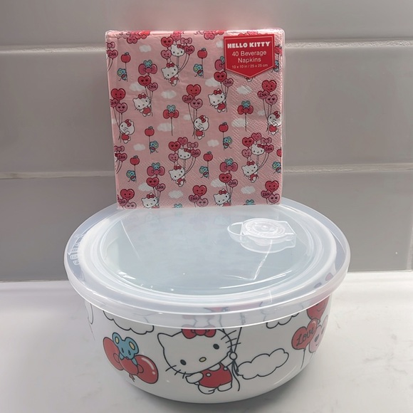 Hello Kitty Holiday Hello Kitty Valentines Ceramic Bakeware Wlid Hk Valentines Napkins